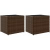 Odlingslådor 2 st brun konstrotting vidaXL 36 x 30 x 32 cm – miniatyr 2