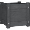 Odlingslådor 2 st grå 31x31x31 cm massiv furu vidaXL – miniatyr 4