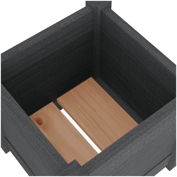Odlingslådor 2 st grå 31x31x31 cm massiv furu vidaXL – bild 7
