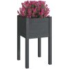 Odlingslådor 2 st grå 40x40x70 cm massiv furu vidaXL – miniatyr 3
