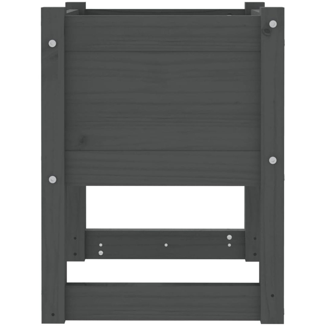 Odlingslådor 2 st grå massiv furu vidaXL 40 x 40 x 52.5 cm – bild 6
