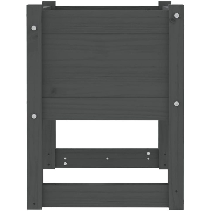 Odlingslådor 2 st grå massiv furu vidaXL 40 x 40 x 52.5 cm – bild 6