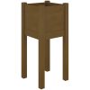 Odlingslådor 2 st honungsbrun 31x31x70 cm massiv furu vidaXL – miniatyr 4