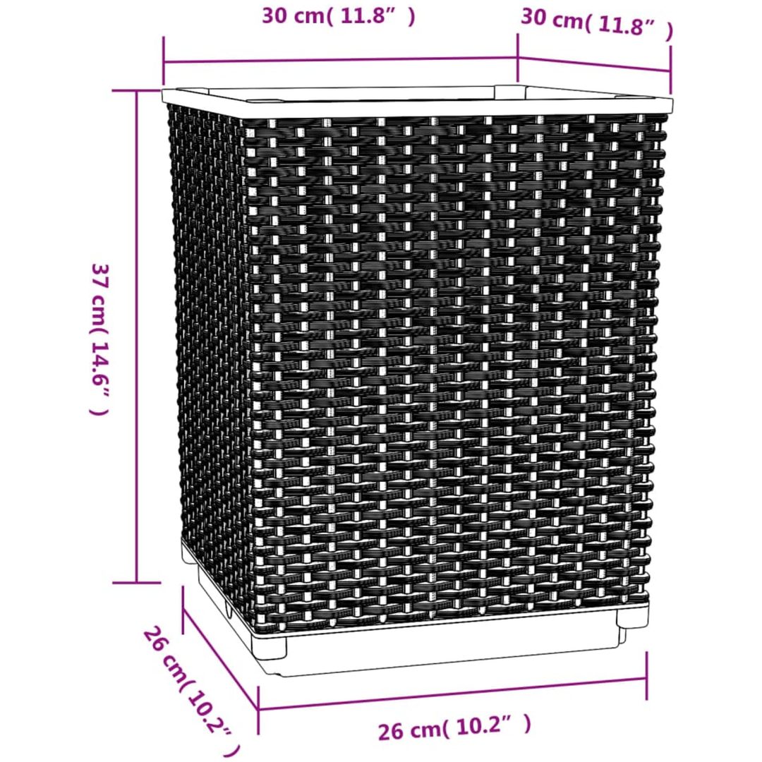 Odlingslådor 2 st ljusgrå 30x30x37 cm polypropen vidaXL – bild 8