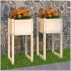 Odlingslådor 2 st massiv furu vidaXL 40 x 40 x 81 cm – miniatyr 1