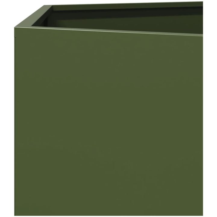 Odlingslådor 2 st olivgrön sexkantig stål vidaXL 46 x 40 x 45 cm – bild 10