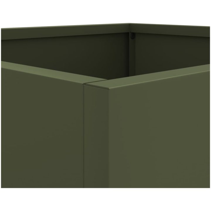 Odlingslådor 2 st olivgrön stål vidaXL 32 x 30 x 29 cm – bild 9