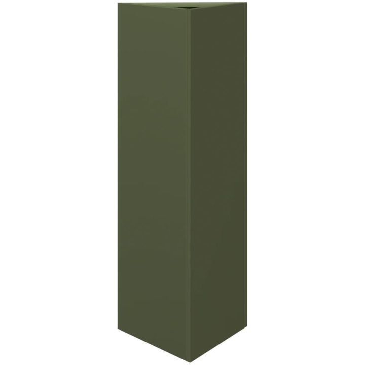 Odlingslådor 2 st olivgrön triangulär stål vidaXL 30 x 26 x 75 cm – bild 5