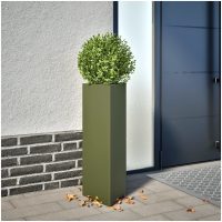 Odlingslådor 2 st olivgrön triangulär stål vidaXL