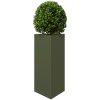 Odlingslådor 2 st olivgrön triangulär stål vidaXL 40 x 34.5 x 70 cm – miniatyr 4
