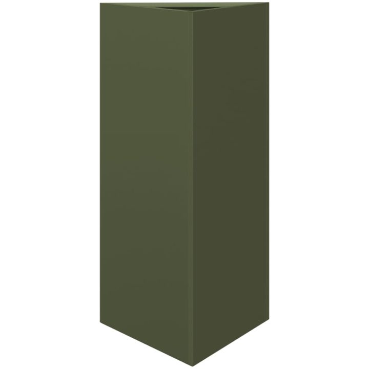Odlingslådor 2 st olivgrön triangulär stål vidaXL 40 x 34.5 x 70 cm – bild 5