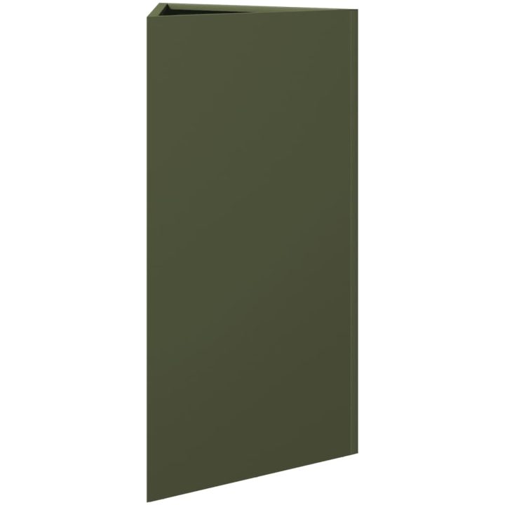 Odlingslådor 2 st olivgrön triangulär stål vidaXL 40 x 34.5 x 70 cm – bild 6
