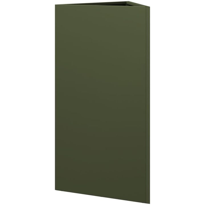 Odlingslådor 2 st olivgrön triangulär stål vidaXL 40 x 34.5 x 70 cm – bild 8