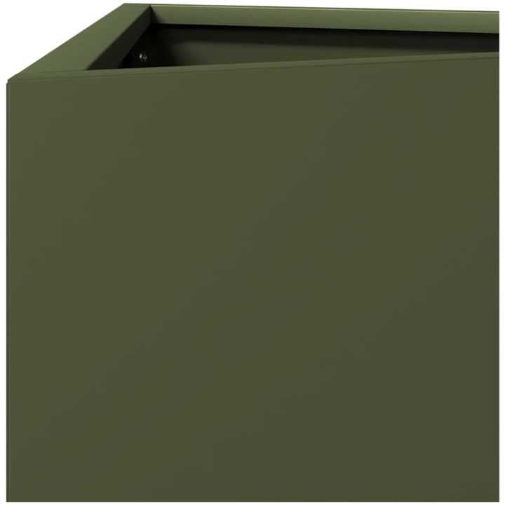 Odlingslådor 2 st olivgrön triangulär stål vidaXL 40 x 34.5 x 70 cm – bild 9