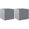 Odlingslådor 2 st silver galvaniserat stål vidaXL 32 x 30 x 29 cm – miniatyr 2