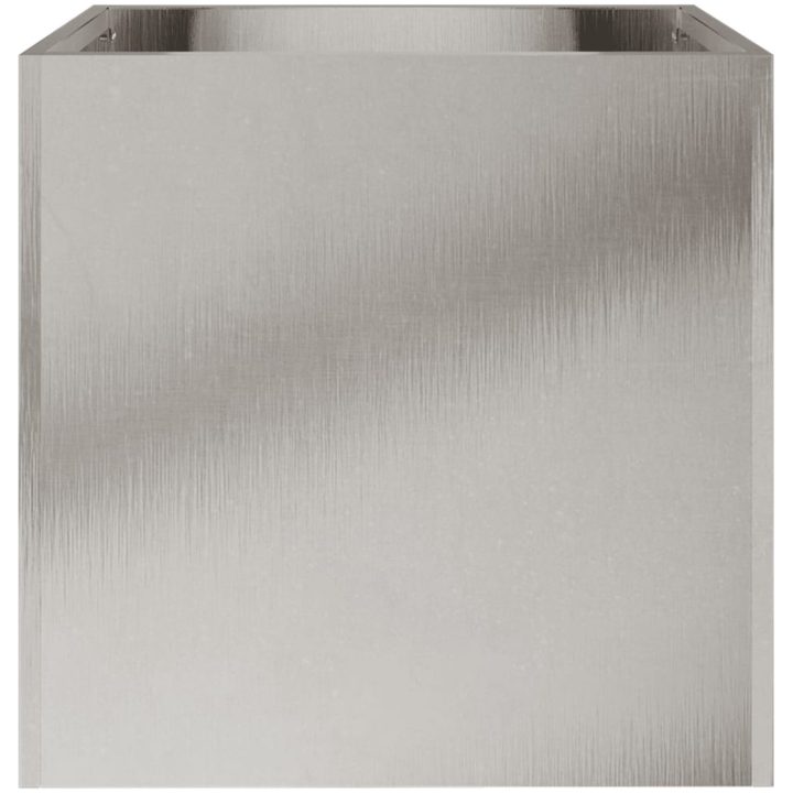 Odlingslådor 2 st silver rostfritt stål vidaXL 32 x 30 x 29 cm – bild 6