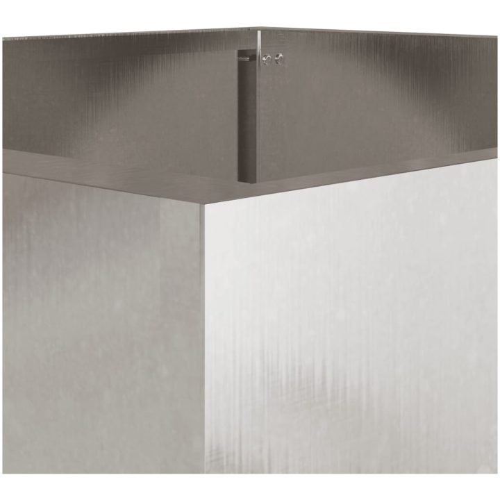 Odlingslådor 2 st silver rostfritt stål vidaXL 32 x 30 x 29 cm – bild 9