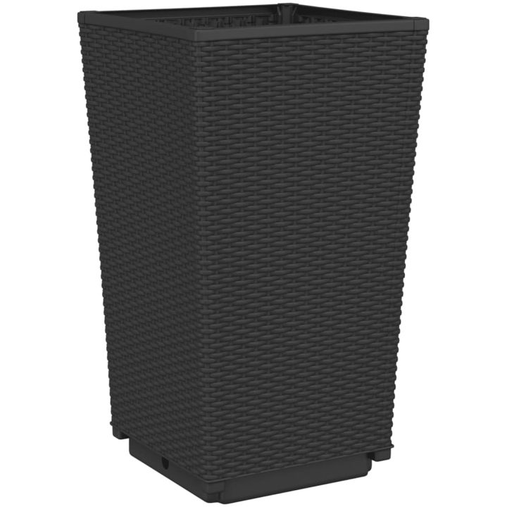 Odlingslådor 2 st svart 32,5x32,5x57 cm PP vidaXL – bild 4