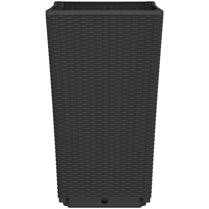 Odlingslådor 2 st svart 32,5x32,5x57 cm PP vidaXL – bild 5