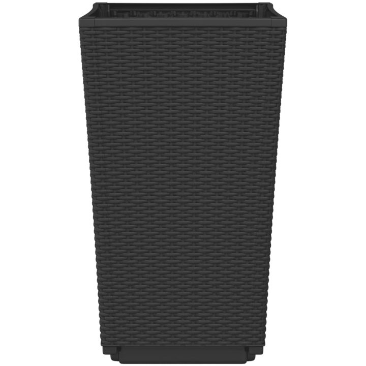 Odlingslådor 2 st svart 32,5x32,5x57 cm PP vidaXL – bild 6