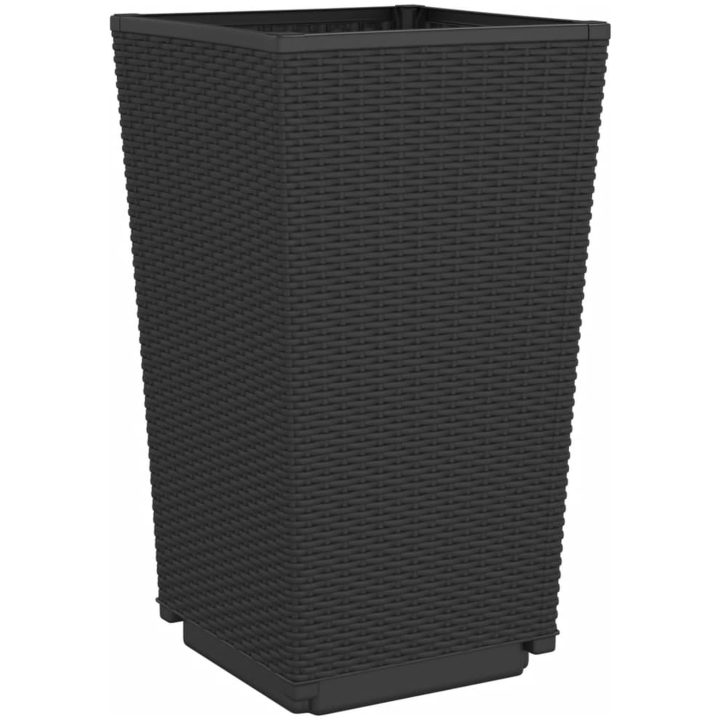 Odlingslådor 2 st svart 32,5x32,5x57 cm PP vidaXL – bild 7