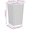 Odlingslådor 2 st svart 32,5x32,5x57 cm PP vidaXL – miniatyr 9