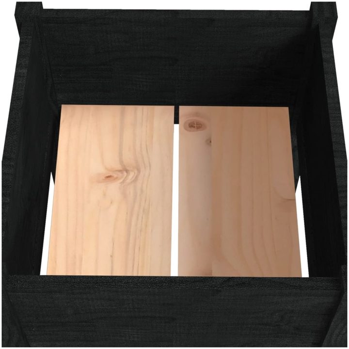 Odlingslådor 2 st svart 40x40x70 cm massiv furu vidaXL – bild 6