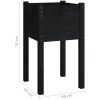 Odlingslådor 2 st svart 40x40x70 cm massiv furu vidaXL – miniatyr 8