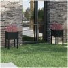 Odlingslådor 2 st svart 40x40x70 cm massiv furu vidaXL – miniatyr 1