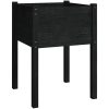 Odlingslådor 2 st svart 50x50x70 cm massiv furu vidaXL – miniatyr 4