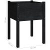 Odlingslådor 2 st svart 50x50x70 cm massiv furu vidaXL – miniatyr 8