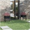 Odlingslådor 2 st svart 50x50x70 cm massiv furu vidaXL – miniatyr 1