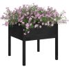 Odlingslådor 2 st svart 70x70x70 cm massiv furu vidaXL – miniatyr 3