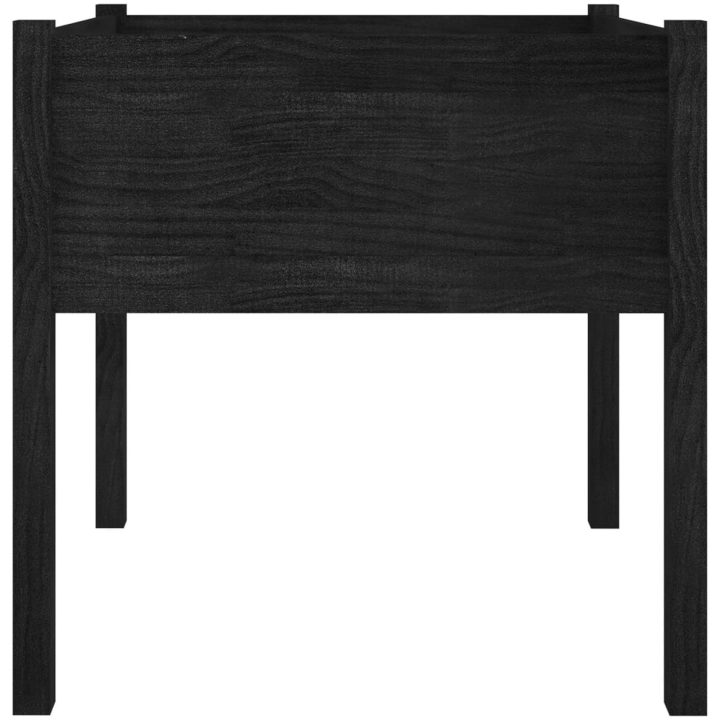 Odlingslådor 2 st svart 70x70x70 cm massiv furu vidaXL – bild 5