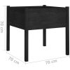 Odlingslådor 2 st svart 70x70x70 cm massiv furu vidaXL – miniatyr 8