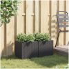 Odlingslådor 2 st svart konstrotting vidaXL 36 x 30 x 32 cm – miniatyr 3