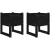 Odlingslådor 2 st Svart massiv furu vidaXL 40 x 40 x 52.5 cm – miniatyr 2