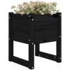 Odlingslådor 2 st Svart massiv furu vidaXL 40 x 40 x 52.5 cm – miniatyr 3