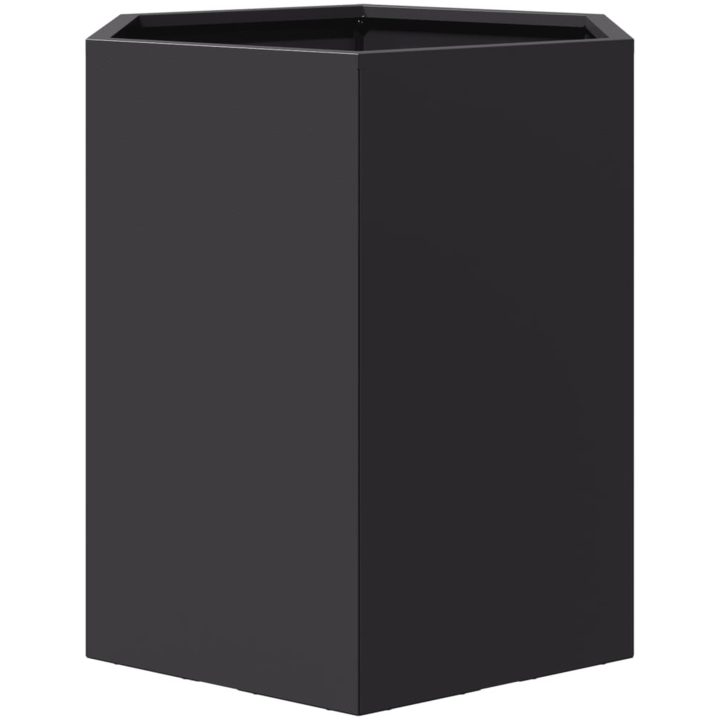 Odlingslådor 2 st svart sexkantig stål vidaXL 46 x 40 x 45 cm – bild 6