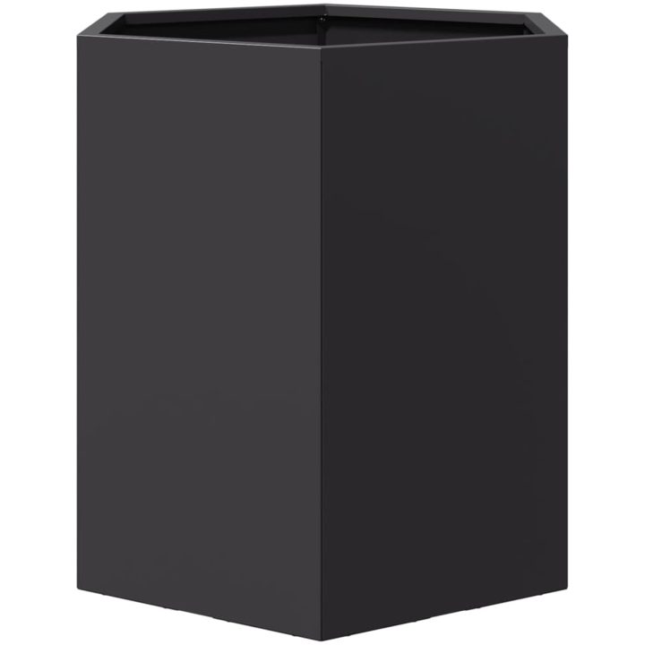Odlingslådor 2 st svart sexkantig stål vidaXL 46 x 40 x 45 cm – bild 8