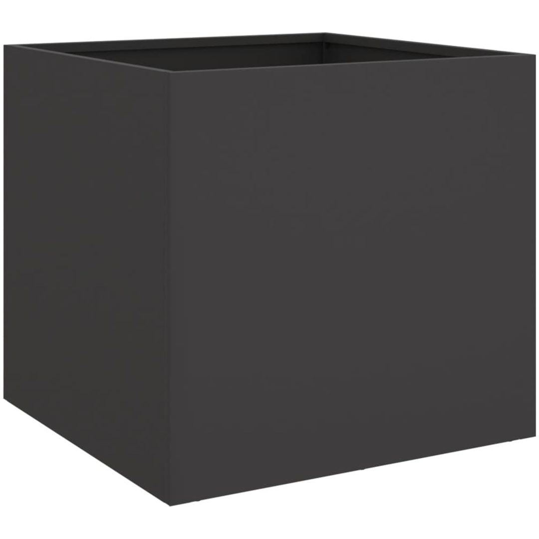 Odlingslådor 2 st svart stål vidaXL 42 x 40 x 39 cm – bild 4
