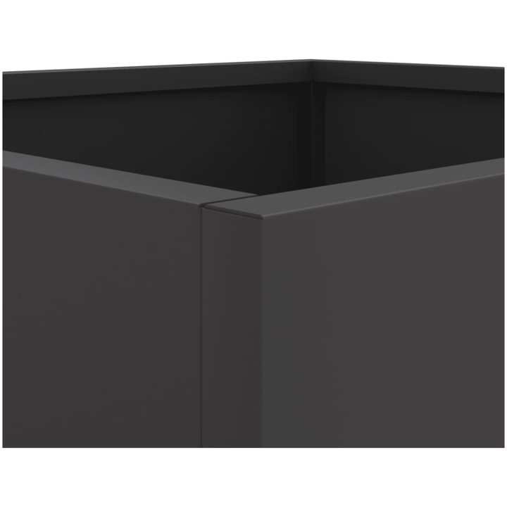 Odlingslådor 2 st svart stål vidaXL 42 x 40 x 39 cm – bild 8
