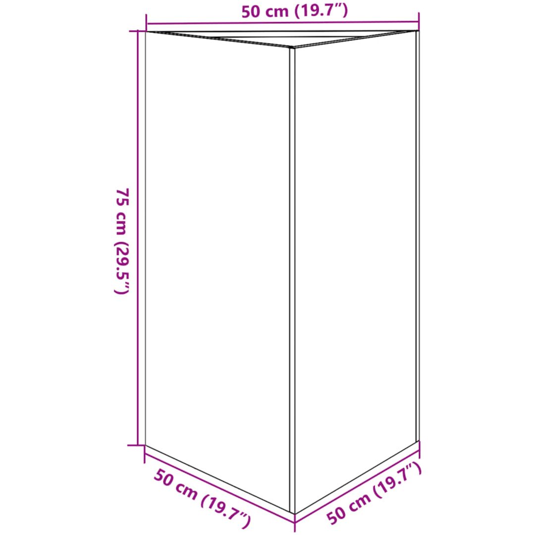 Odlingslådor 2 st svart triangulär stål vidaXL 50 x 43 x 75 cm – bild 12