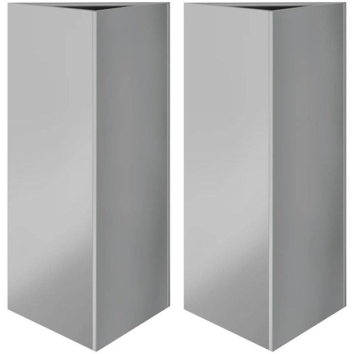 Odlingslådor 2 st triangulär galvaniserat stål vidaXL 40 x 34.5 x 70 cm – bild 2