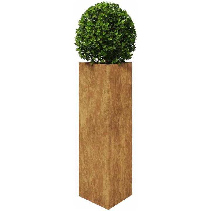 Odlingslådor 2 st triangulär rosttrögt stål vidaXL 30 x 26 x 75 cm – bild 4
