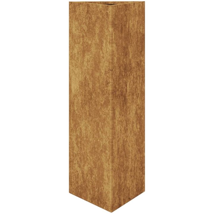 Odlingslådor 2 st triangulär rosttrögt stål vidaXL 30 x 26 x 75 cm – bild 5