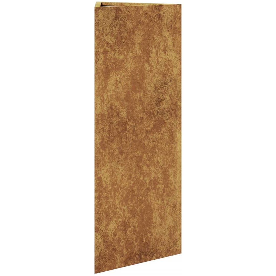 Odlingslådor 2 st triangulär rosttrögt stål vidaXL 30 x 26 x 75 cm – bild 6