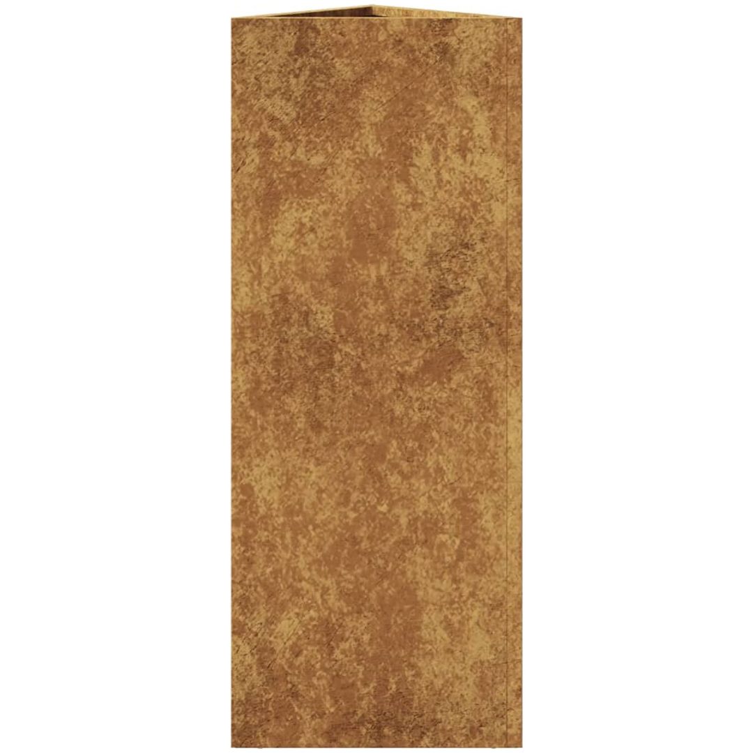 Odlingslådor 2 st triangulär rosttrögt stål vidaXL 30 x 26 x 75 cm – bild 8