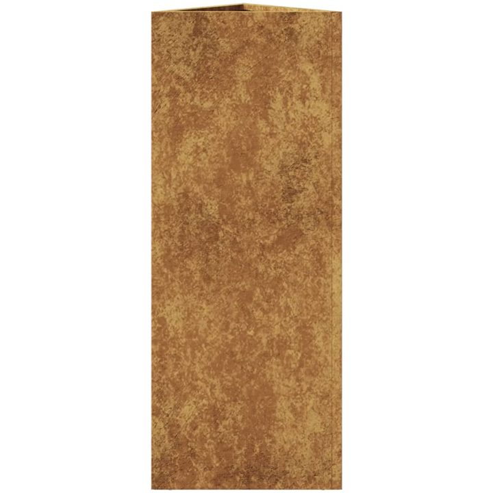 Odlingslådor 2 st triangulär rosttrögt stål vidaXL 30 x 26 x 75 cm – bild 8