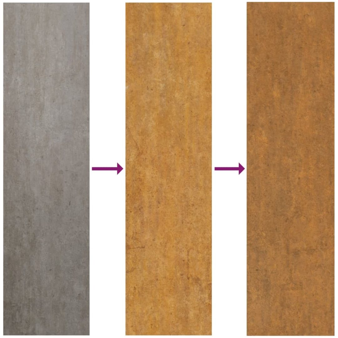 Odlingslådor 2 st triangulär rosttrögt stål vidaXL 30 x 26 x 75 cm – bild 10